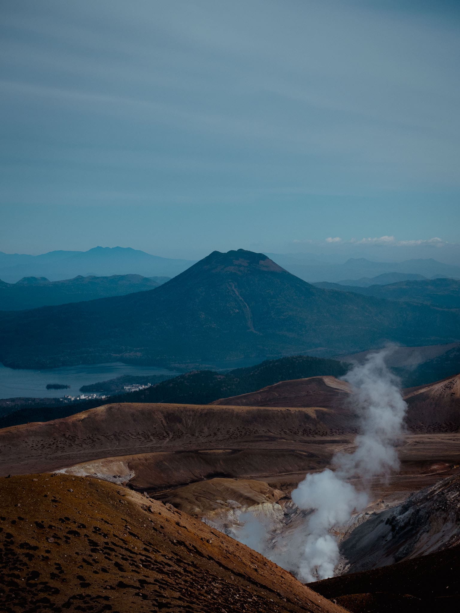 Vue depuis le Meakan-dake
